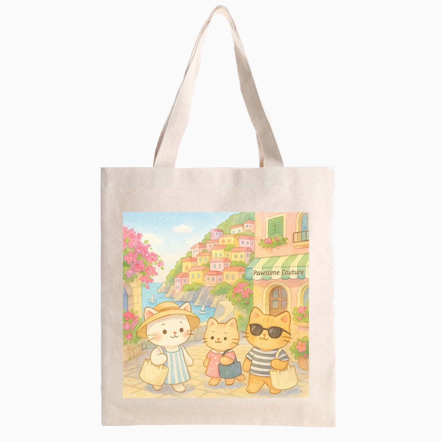 Katzen in Positano Stofftasche