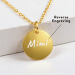 Cat Memorial Disc Necklace