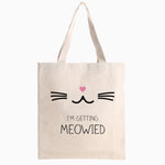 I'm getting meowied cute cat tote bag