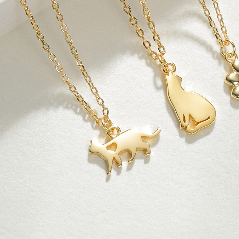 Tiny Sweetheart Cat Necklace