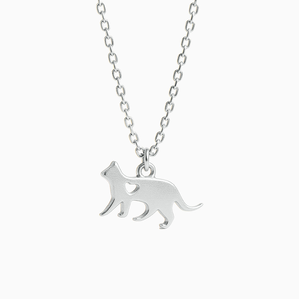 Tiny Sweetheart Cat Necklace
