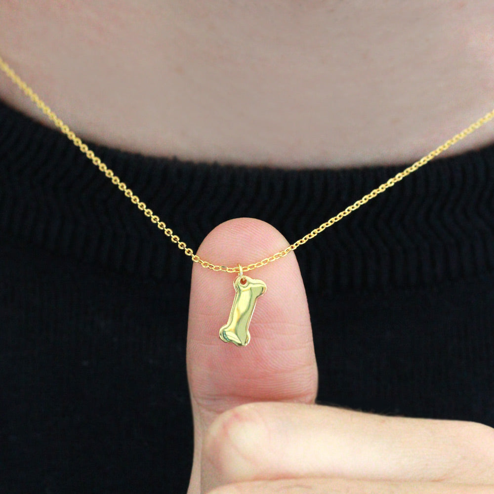Teeny Tiny Dog Bone Necklace