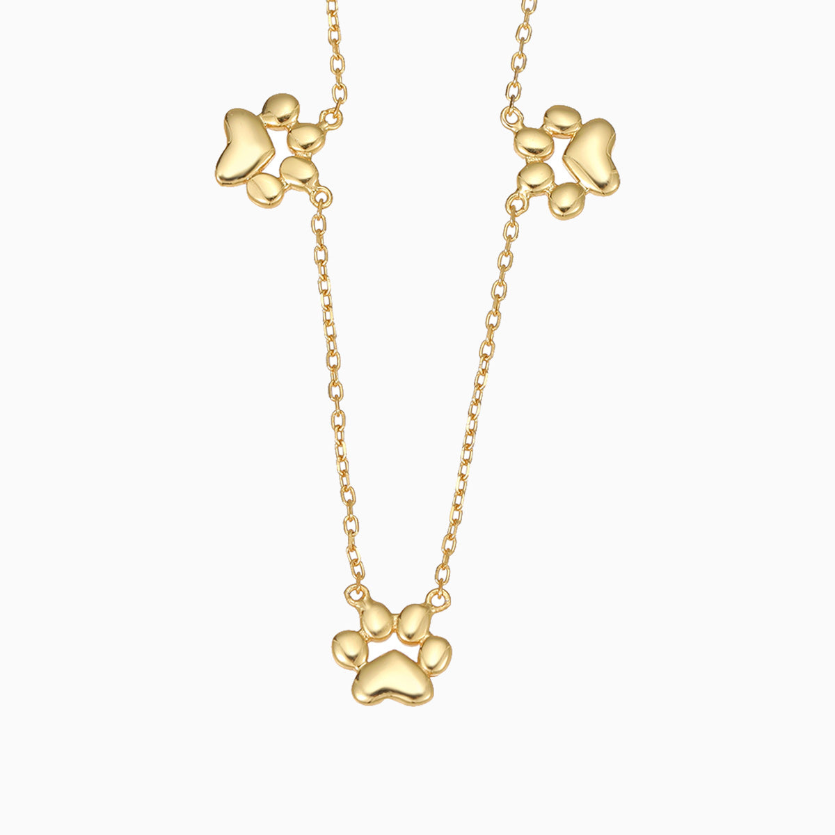 Teeny Tiny Trinity Paw Necklace Pawsome Couture®