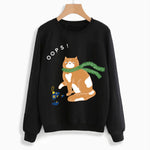Freches Weihnachtskatzen-Sweatshirt