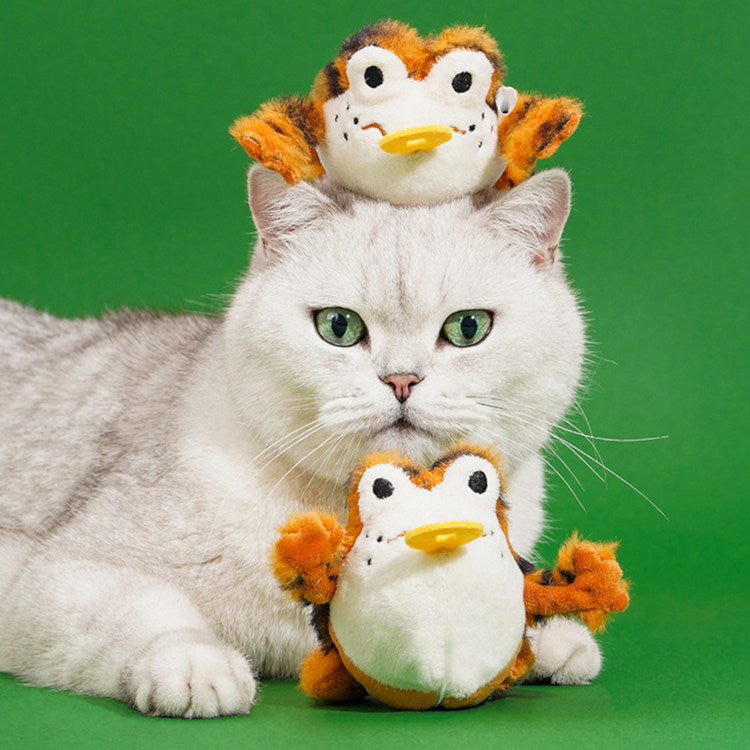 鳴き声のカエルの猫用おもちゃ