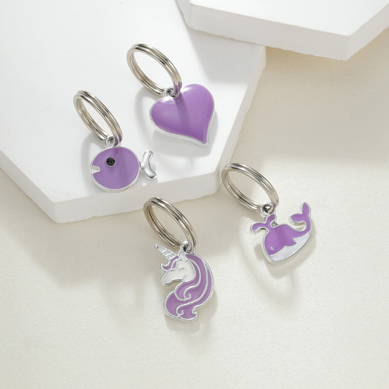 Lila Halsband Charm Set