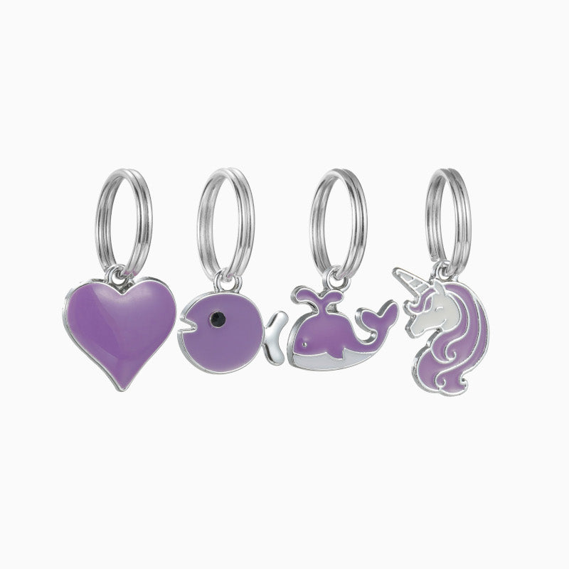 Lila Halsband Charm Set