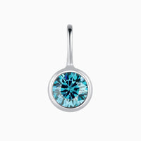 925 Sterling Silver / Blue Zircon - December
