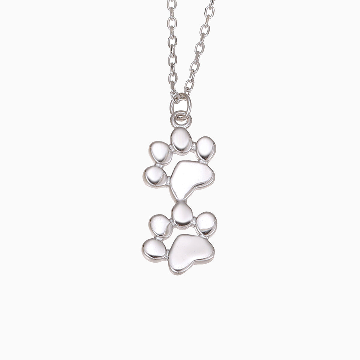 Double Stacked Paw Necklace