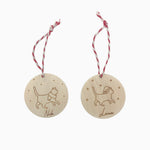 Engraved Xmas Wooden Decorations