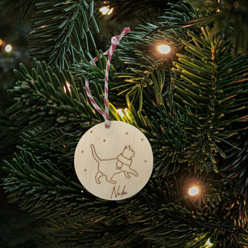 Engraved Xmas Wooden Decorations