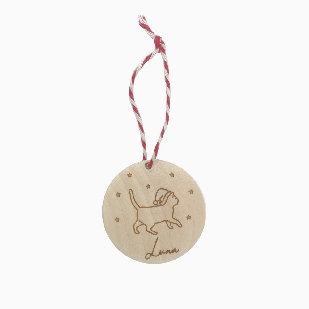 Engraved Xmas Wooden Decorations
