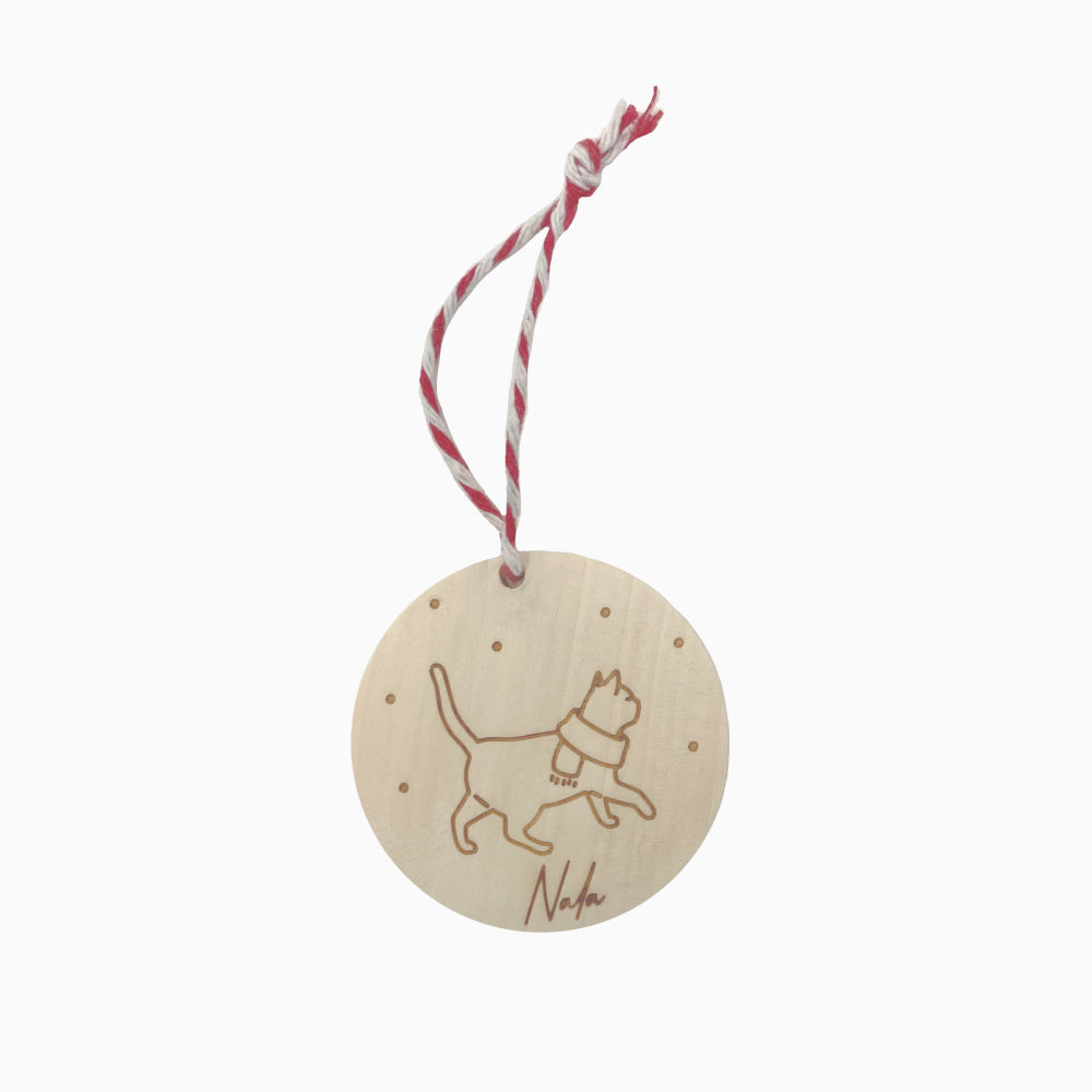 Engraved Xmas Wooden Decorations