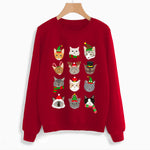 Festliches Katzen-Weihnachts-Sweatshirt