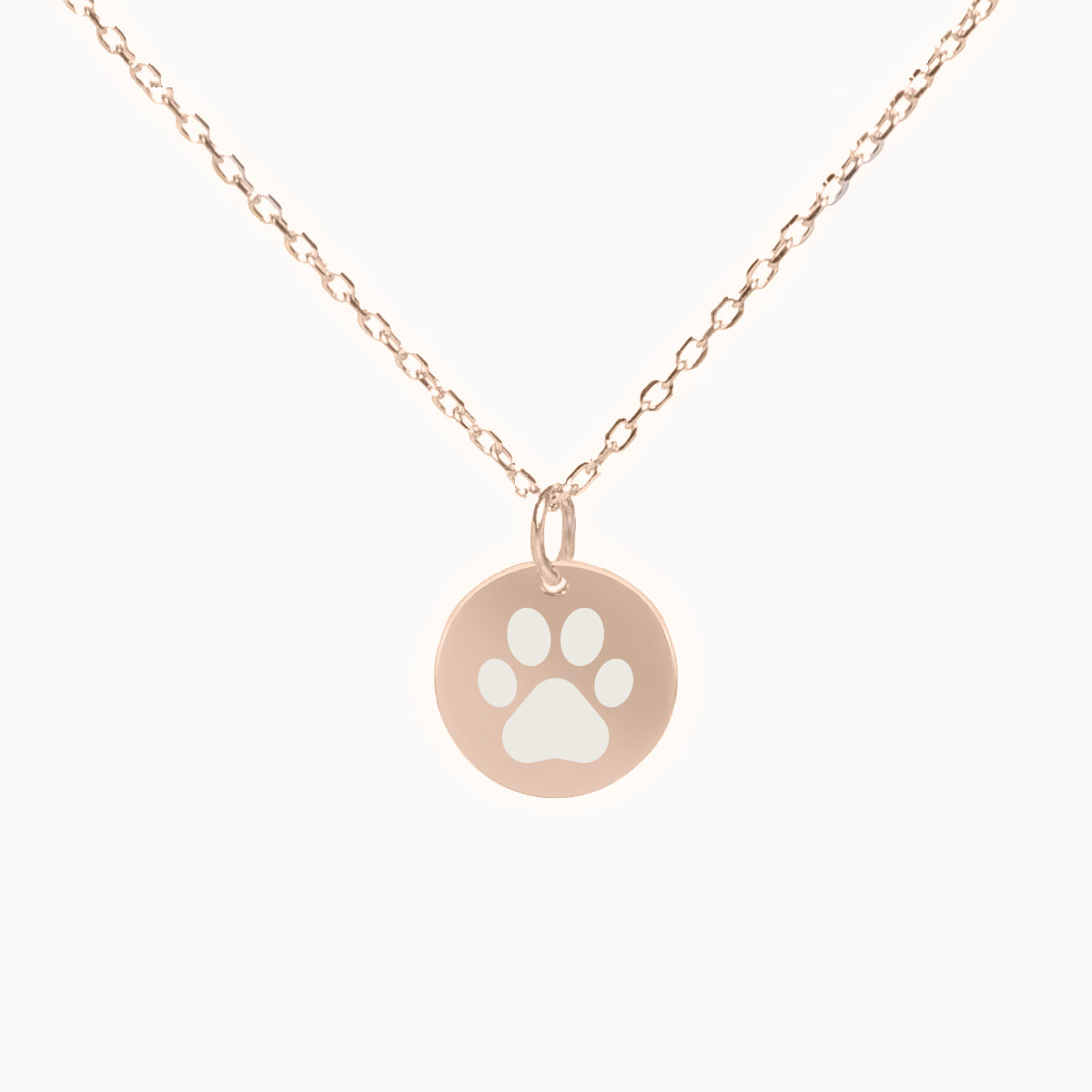 Collana con disco zampa