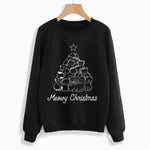Meowy Weihnachtsbaum Sweatshirt