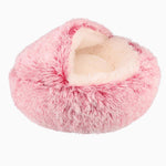 Strawberry Calming Nest Bed for Cats- Calming Pet Bed by Pawsome Couture