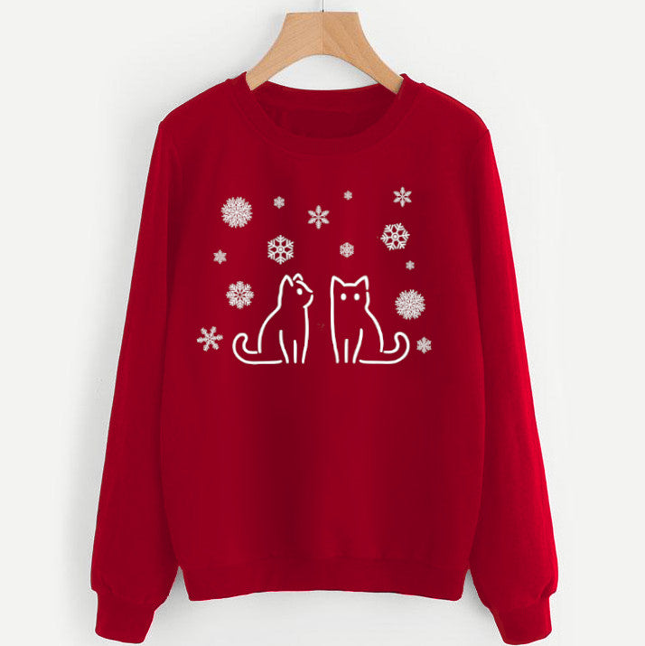 Winterwunderland-Katzen-Sweatshirt