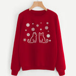 Winterwunderland-Katzen-Sweatshirt