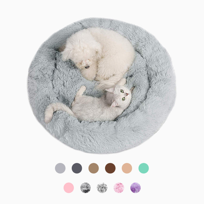 Gray Calming Pet Bed