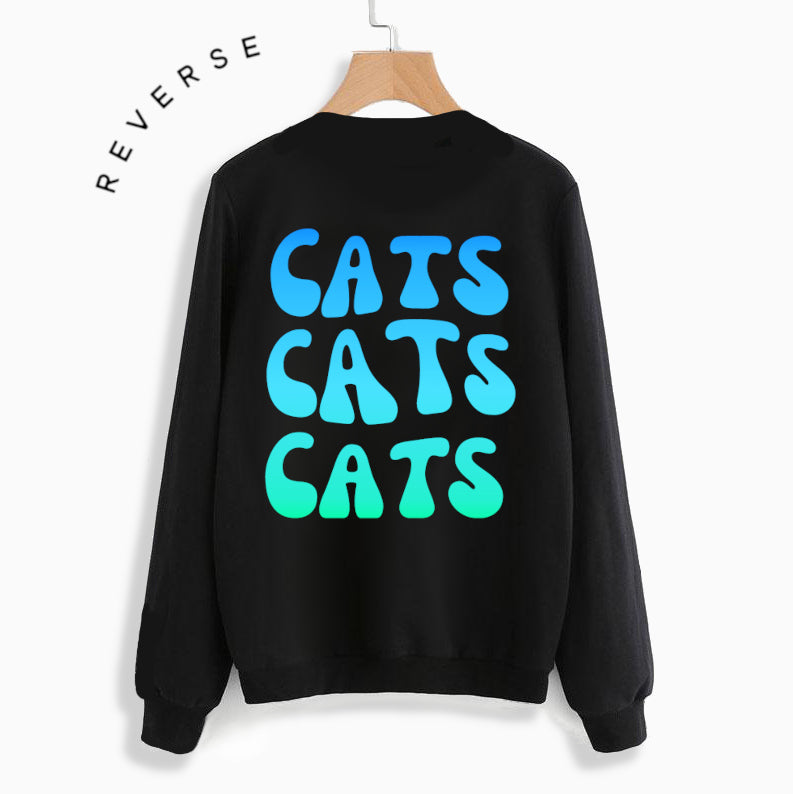 猫 猫 猫 スウェットシャツ