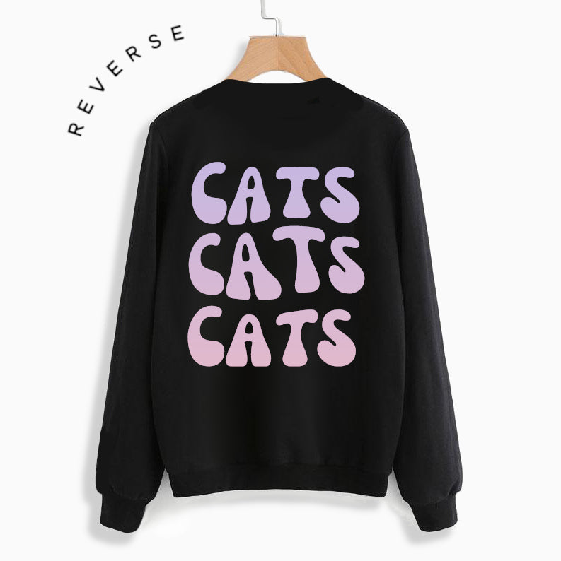 猫 猫 猫 スウェットシャツ