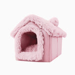 Pink Cozy Pet Bed - Pet Bed - Enclosed Roof for Cats and Dogs 