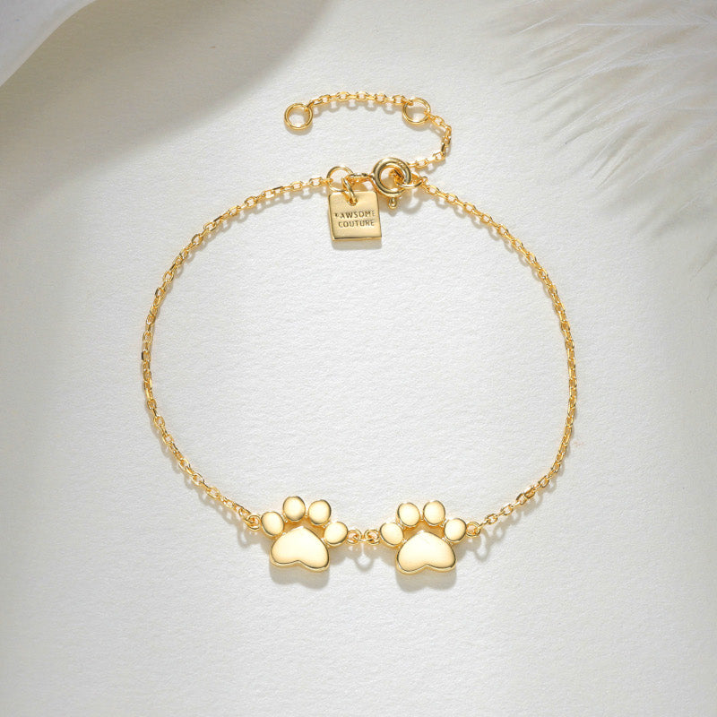 Teeny Double Paw Bracelet