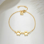 Teeny Double Paw Bracelet