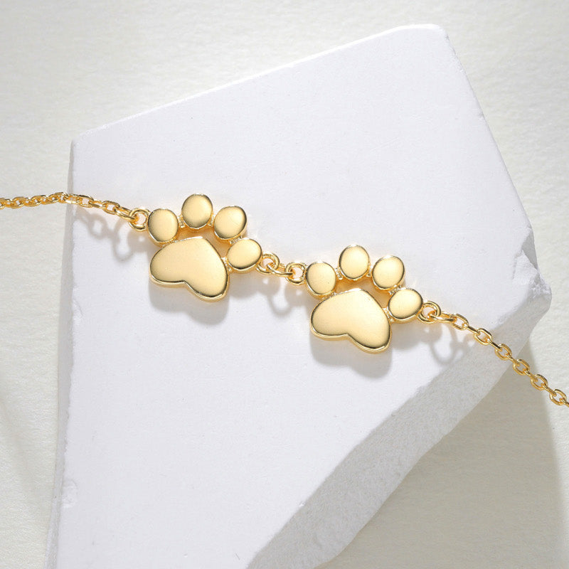 Teeny Double Paw Bracelet