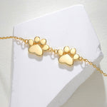 Teeny Double Paw Bracelet