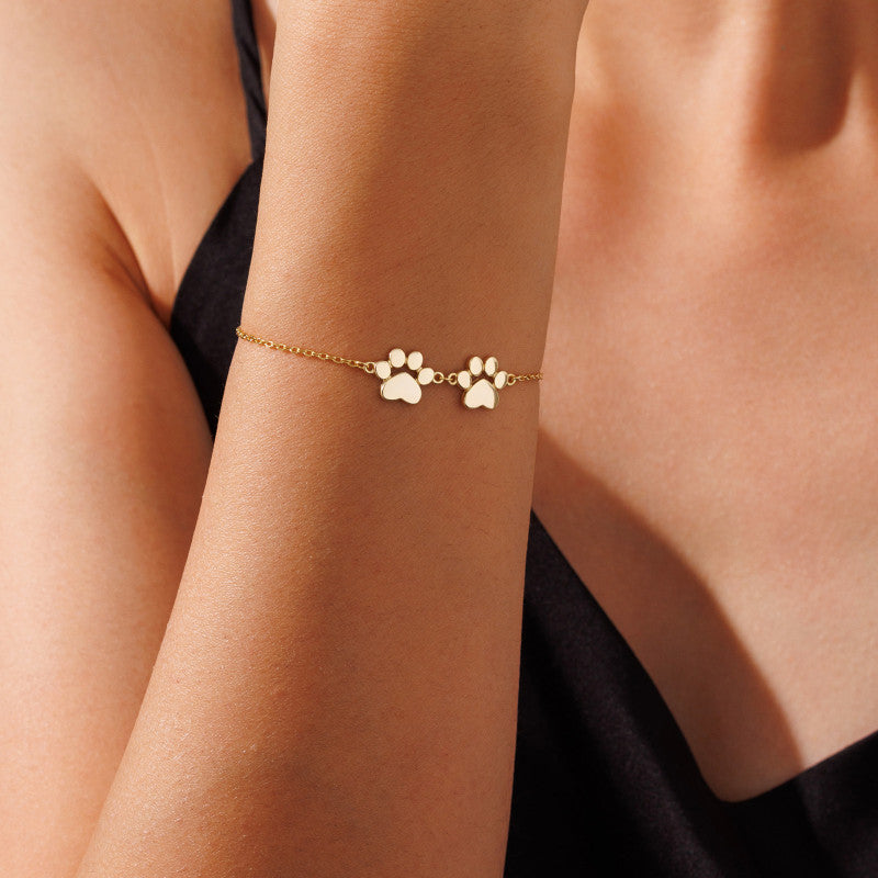 Teeny Double Paw Bracelet