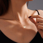 Tiny Heart Paw Print Necklace