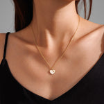 Tiny Heart Paw Print Necklace