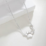 Tiny Infinity Paw Necklace
