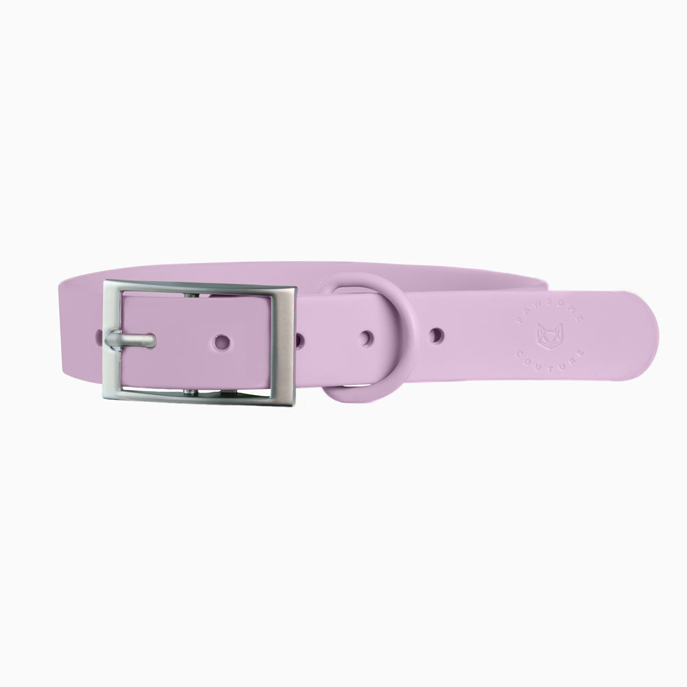 Lilac Waterproof Dog Collar by Pawsome Couture