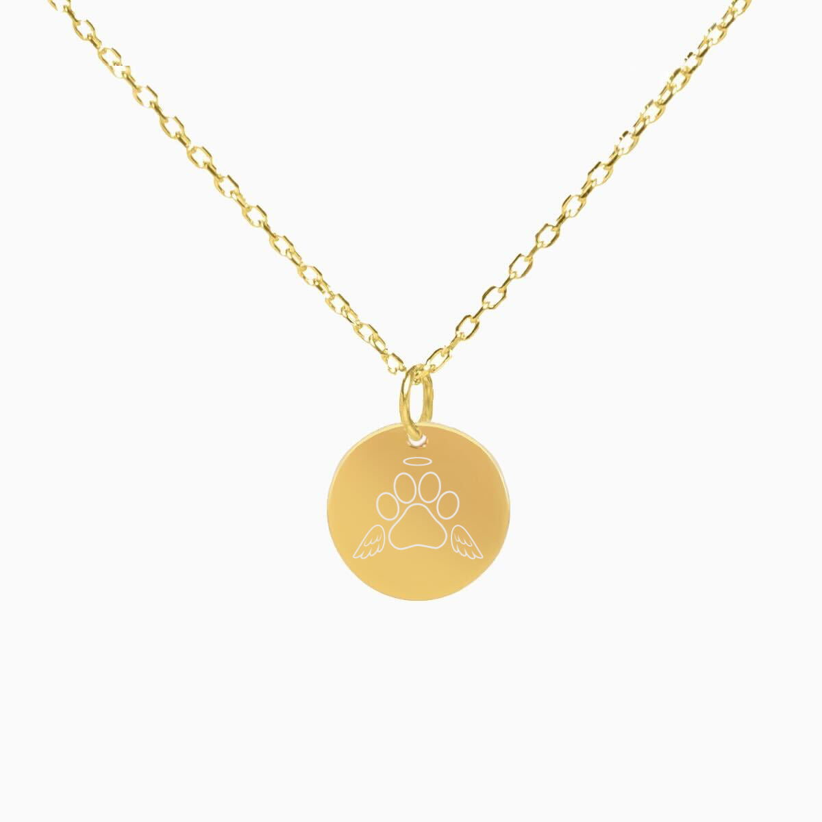 Paw Memorial Disc Necklace