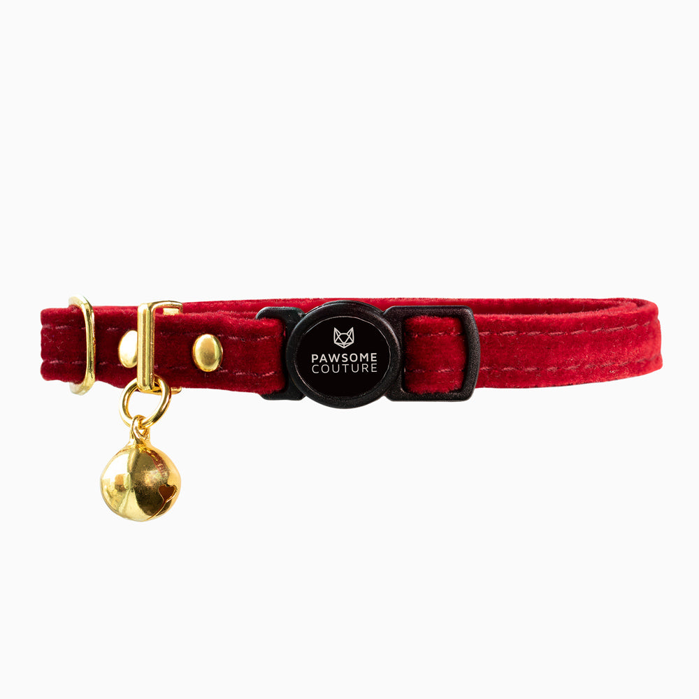 Ruby Velvet Cat Collar