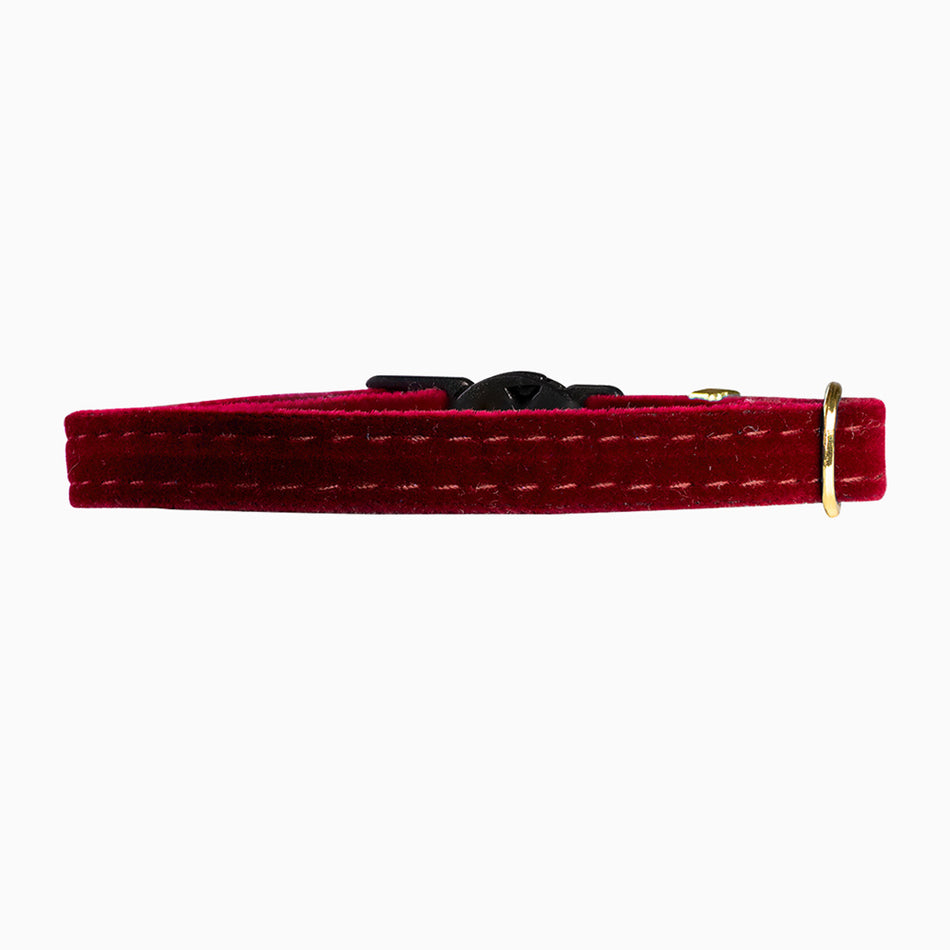 Ruby Velvet Cat Collar