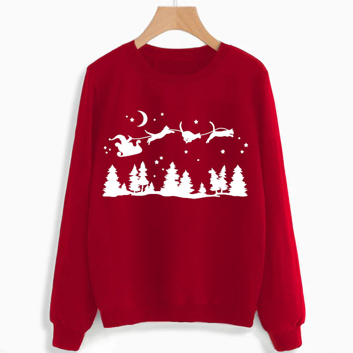 Magical Kitty Sleigh Bells Sweatshirt