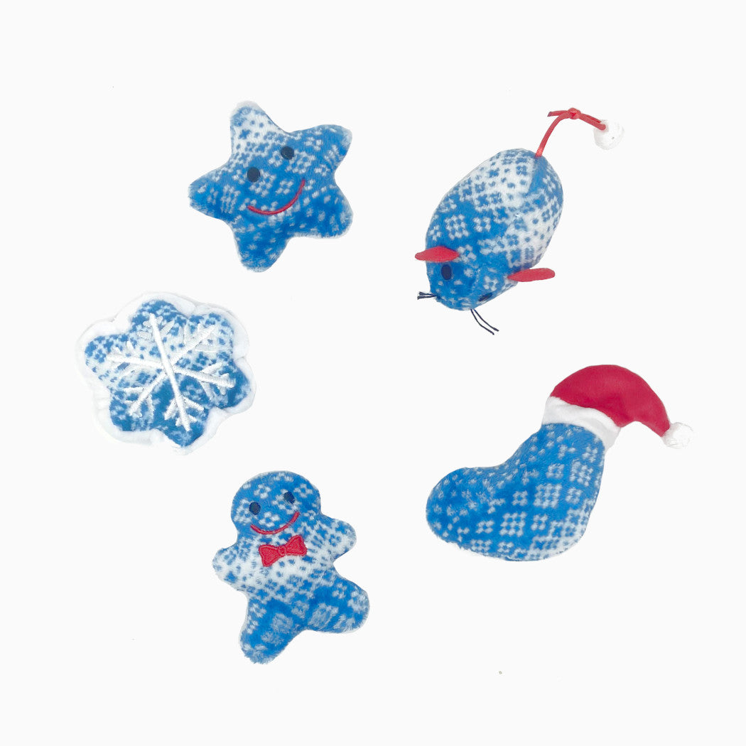 Soft Snowflake Catnip Toy Set