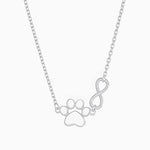 Tiny Infinity Paw Necklace