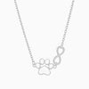 Tiny Infinity Paw Necklace