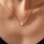 Tiny Infinity Paw Necklace