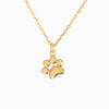 18k Gold Vermeil Teeny Tiny Paw Neckace