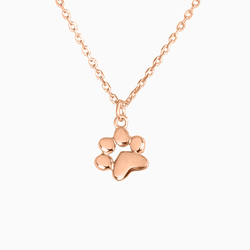 rose gold paw themed necklace jewelry