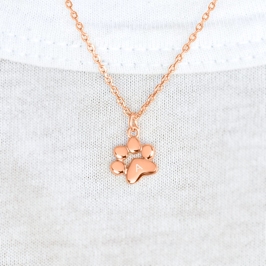 Cute Rose Gold Pet Memorial Necklace