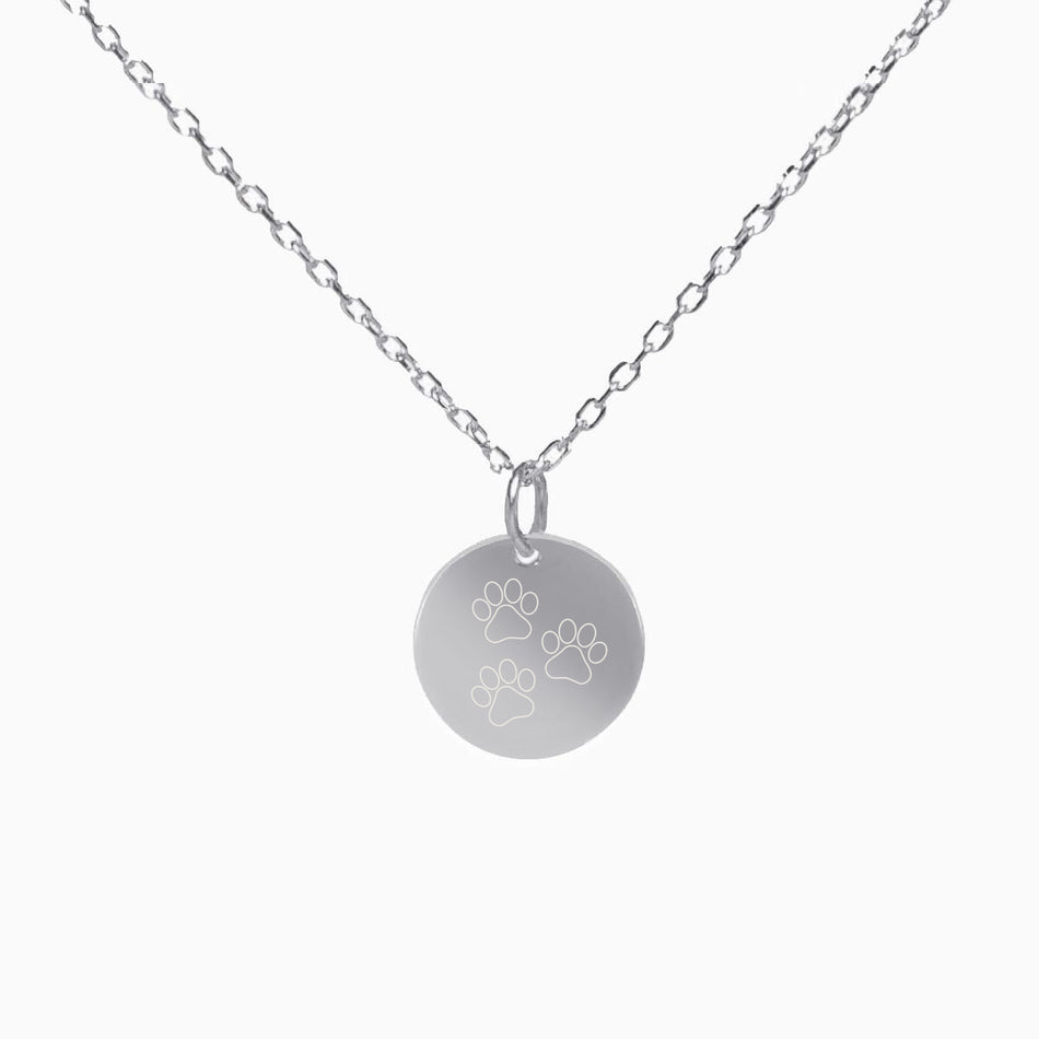 Triple Paw Disc Necklace