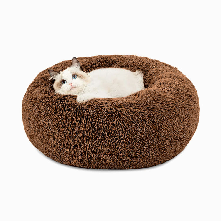 Chocolate Calming Pet Bed