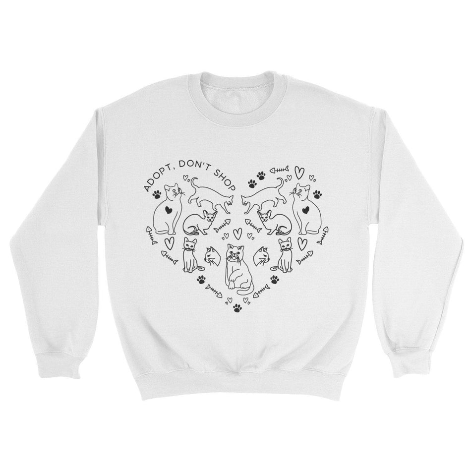 Adopt Don't Shop Heart Sweatshirt - Pawsome Couture